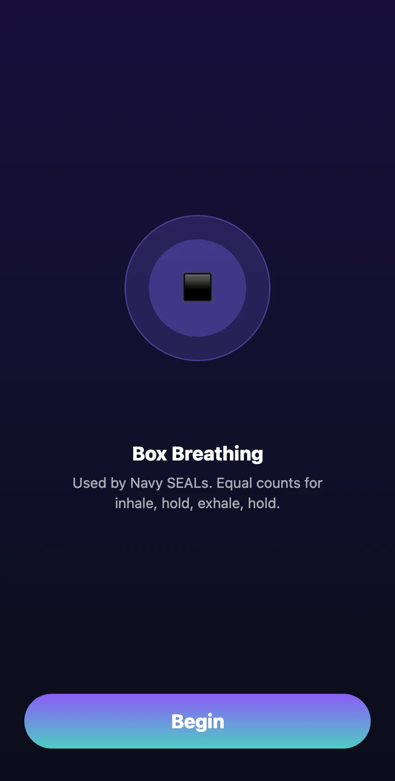 WelQu guided breathing session
