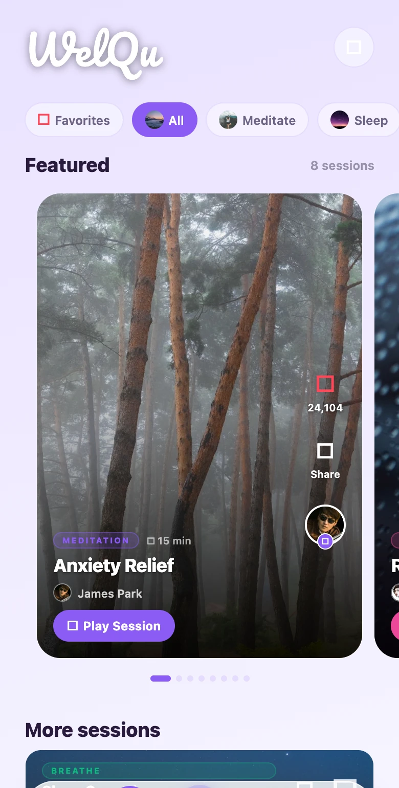 WelQu background scene picker